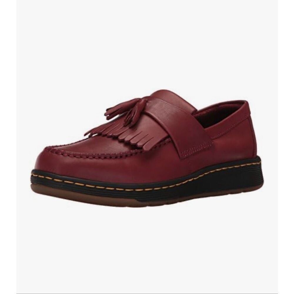 Dr Martens Loafers Unisex Adults Edison Temperley Cherry Red Men’s 9 Women’s 10 - Picture 1 of 10